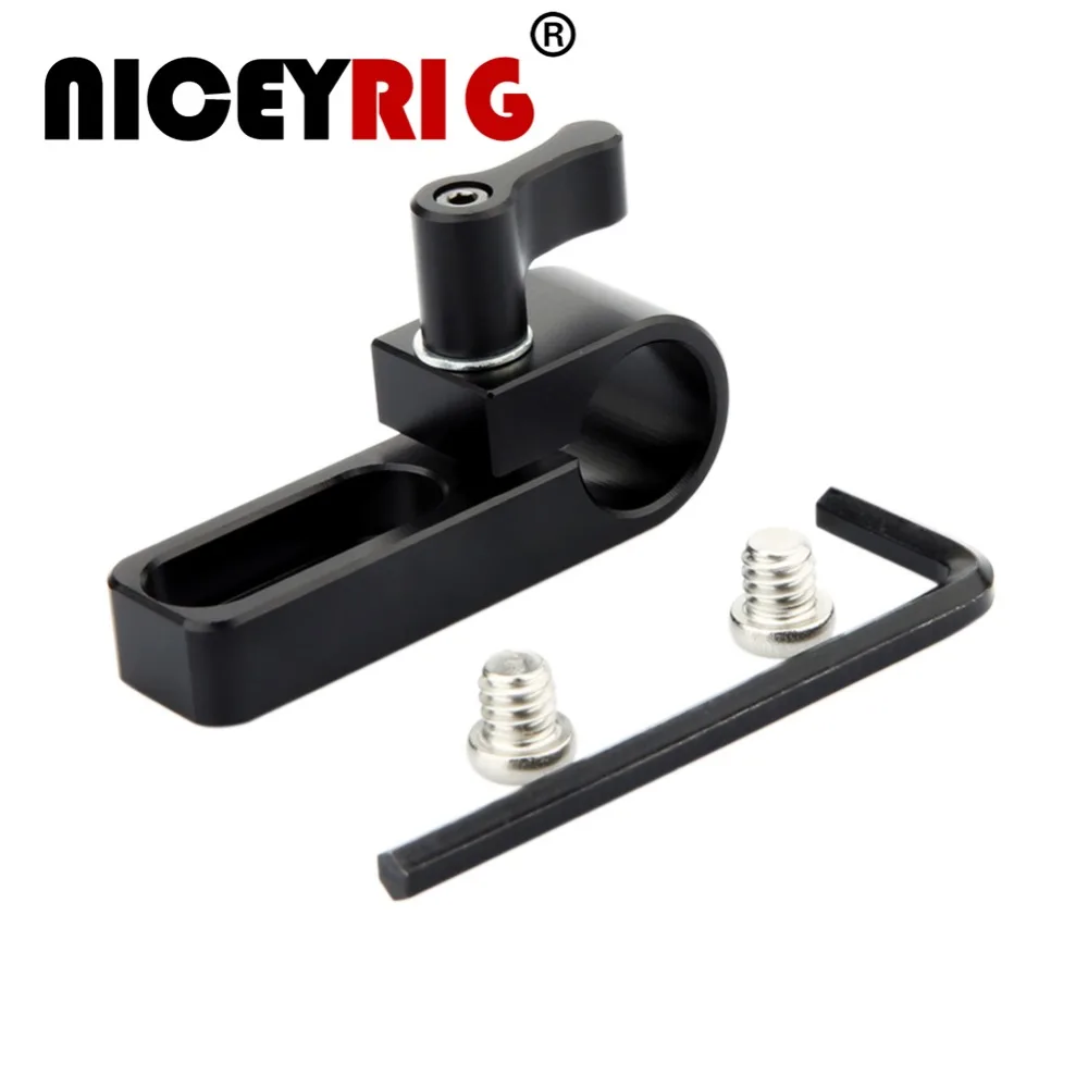 

NICEYRIG 15mm Rod Rail Clamp Mount 1/4 Rod Clamp Hand Screw for Camera Quick Release Plate Camera Cage Cheese Top Handle Grip