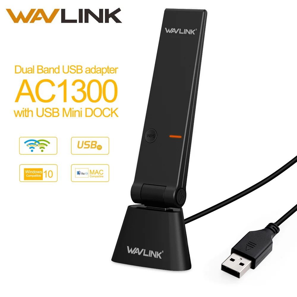 Wavlink беспроводной USB WIFI адаптер wifi 2 4G/5G Двухдиапазонная беспроводная сетевая