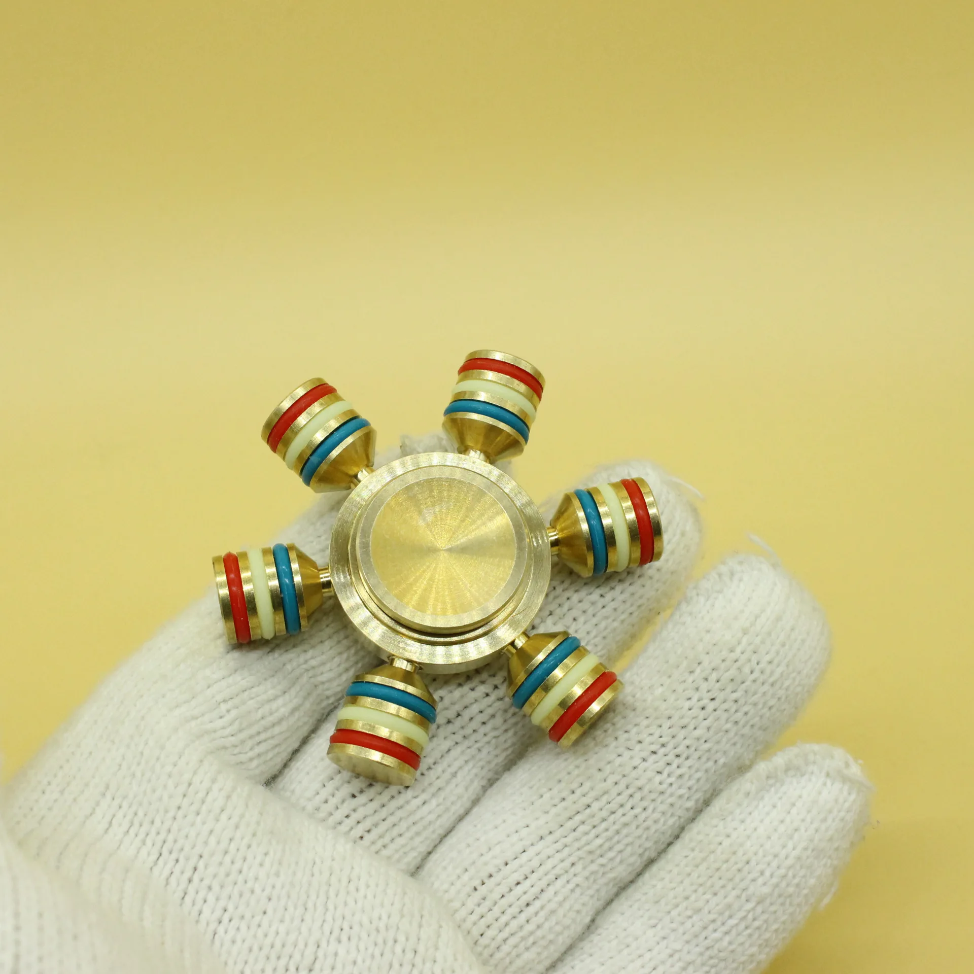Горячая радуга цвет EDC DIY чистый латунный палец игрушки ручной Спиннер 608 высокоскоростной подшипник портативная головоломка вращающаяся игрушка