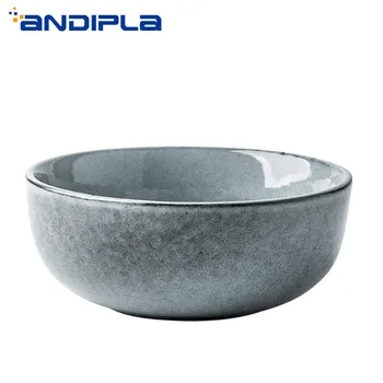 

5/7inch Vintage Nordic Ceramic Ramen Bowl Home Soup Rice Bowl Dessert Container Salad Mixing Bowl Creative Tableware Accessories