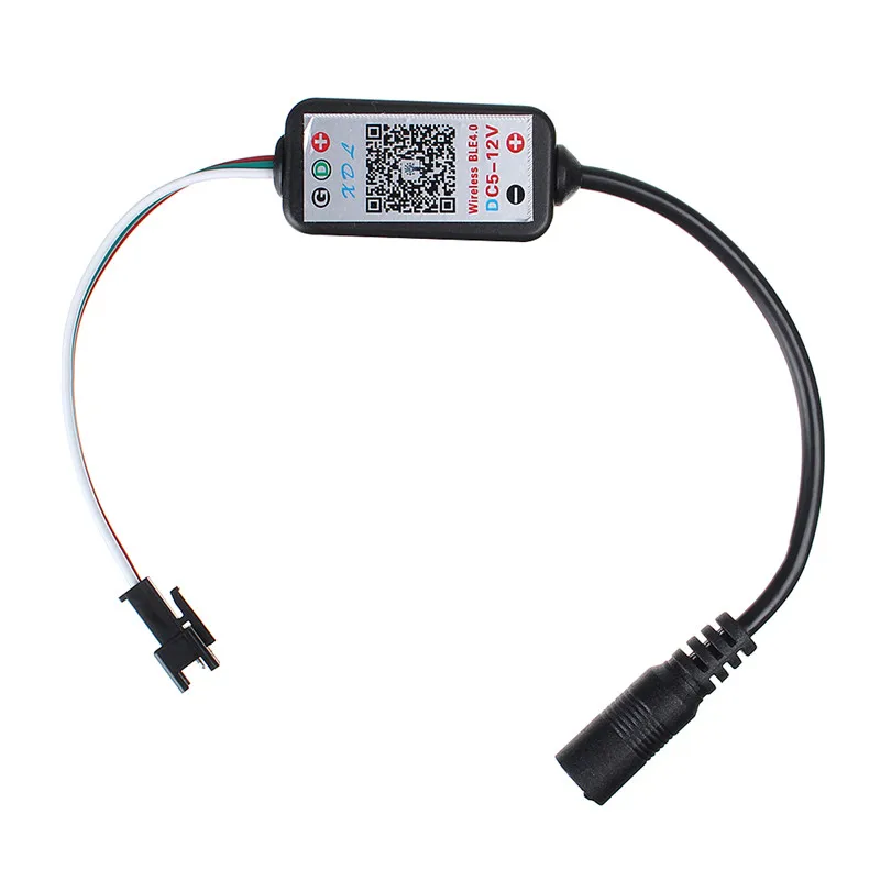 

CLAITE DC5-12V 192W 3Pin Pixel Smart IC RGB LED bluetooth Controller for WS2811 WS2812 SK6812 Strip Light