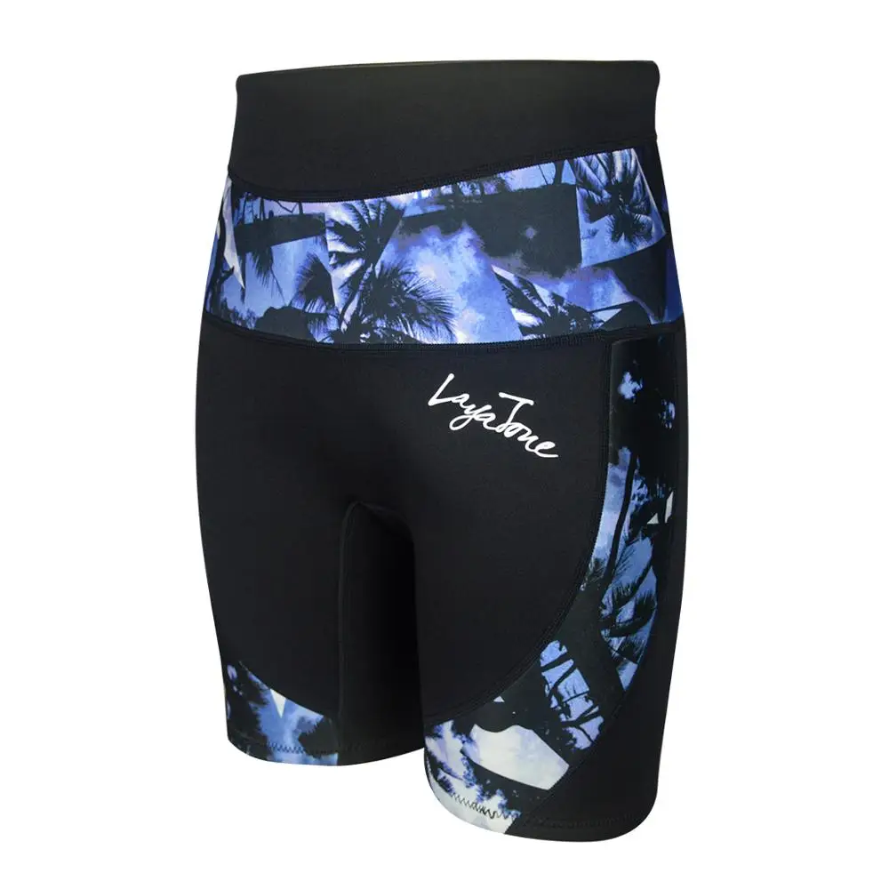 Layatone 3 مللي متر النيوبرين بذلة السراويل الرجال بدلة غطس تصفح السراويل الغوص التجديف الغوص قصيرة بانت السباحة ملابس السباحة