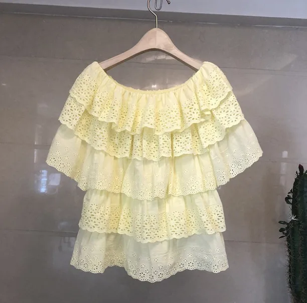 Женская хлопковая блузка с открытыми плечами однотонная топы лето 2019| |