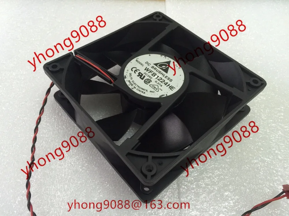 

Двухпроводный Вентилятор охлаждения сервера Delta Electronics WFB1224HE, 24 В постоянного тока, 120 А, 120x38 мм