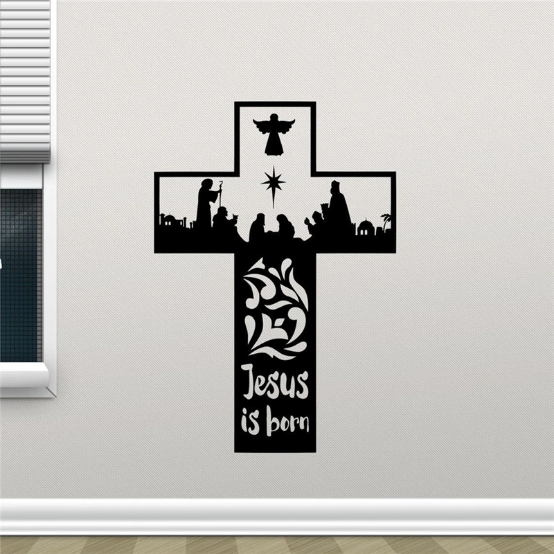 Cross Roots Wall Decal Christian God Jesus Christ Religion Vinyl