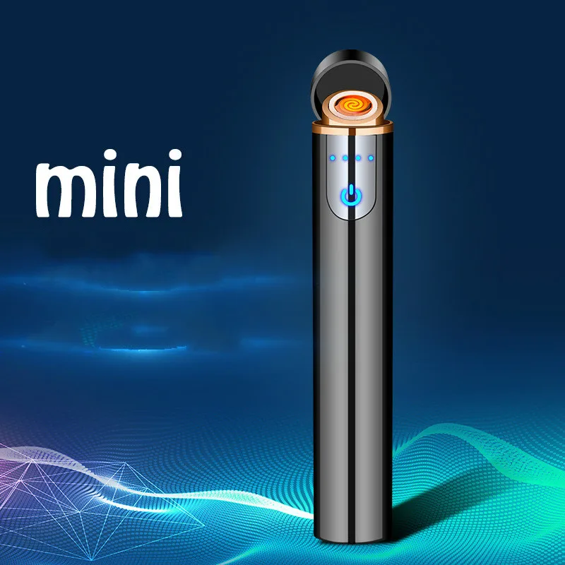 

Mini USB touch-induction electronic rechargeable lighter electronic cigarette lighter many colour gadgets for men usb lighter