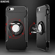 Fashion Case For iPhone 6 s 6S 7 7S 8 Plus X 10 5 5S 5SE ihone 6Plus 6SPlus 7Plus 8Plus Cell Phone Metal magnetic bracket Cover