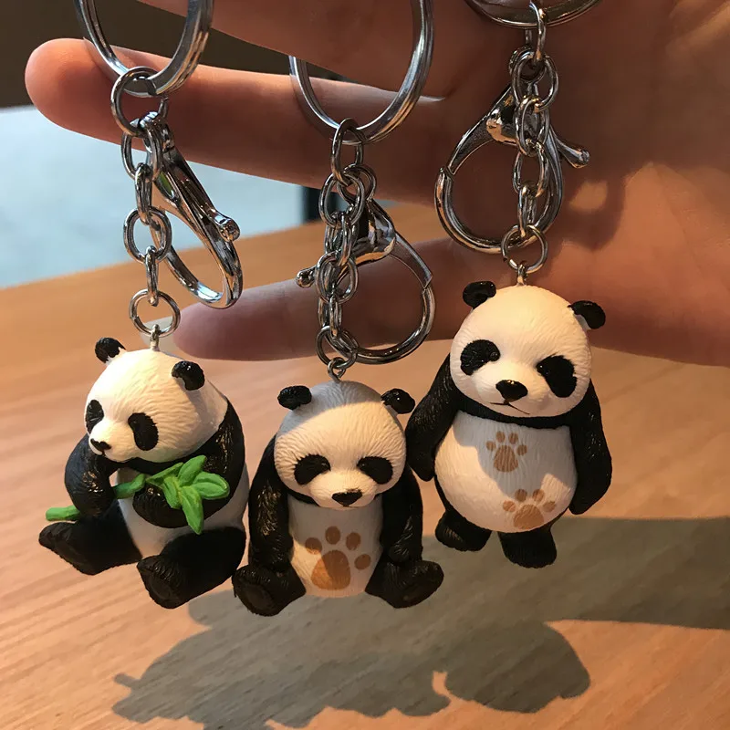 

2019 New Panda Key chain New Cute Panda Keychain for Bag Car Key Ring Tourism Souvenir Gifts Key Chains