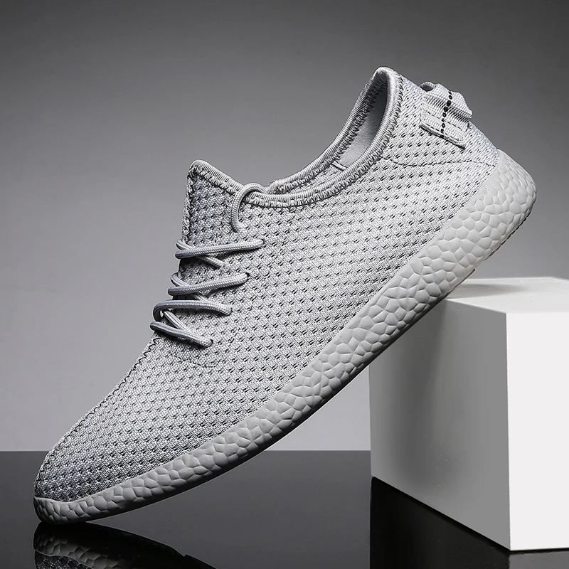

Men Casual Shoes 2019 Air Mesh Breathable Sneakers Men Light Weight Comfort Male Shoes Gray Red Outdoor Walking Shoes Zapatos
