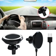 Магнитное автомобильное зарядное устройство с креплением на вентиляционное отверстие Qi Беспроводная зарядка для samsung Note 9 магнитное крепление на вентиляционное отверстие зажим ABS Магнит силикон