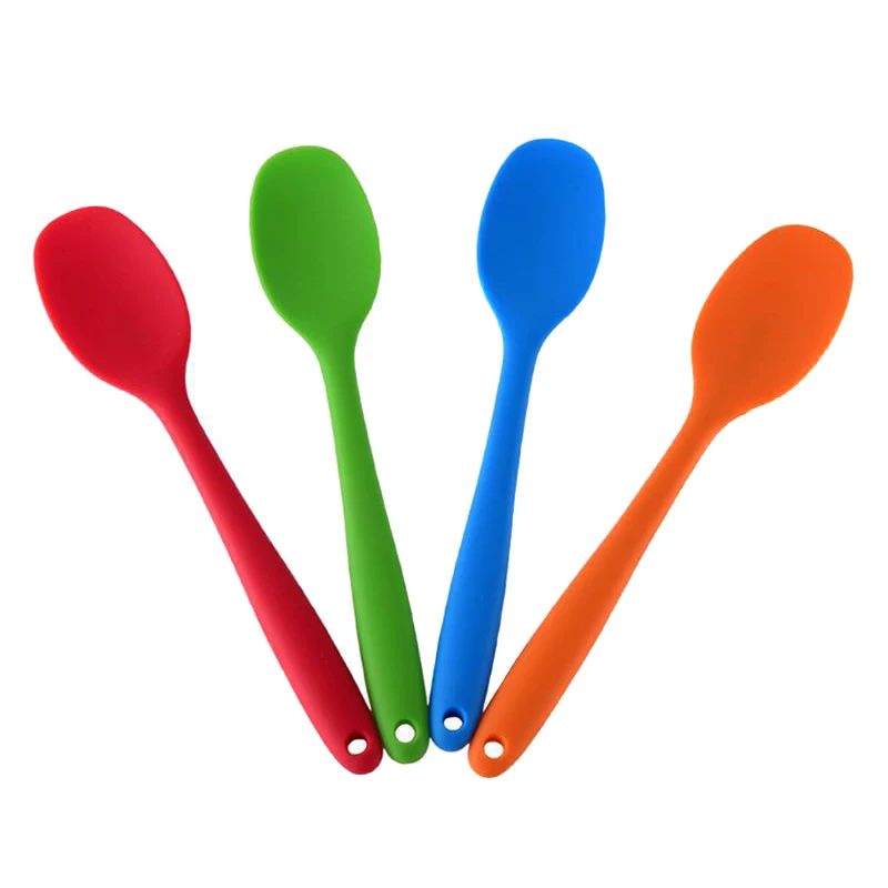 Dropshipping 1 Pcs Silicone Spoon Cooking Tool Scoop Tableware Non-stick Kitchen Heat Resistant MDP66