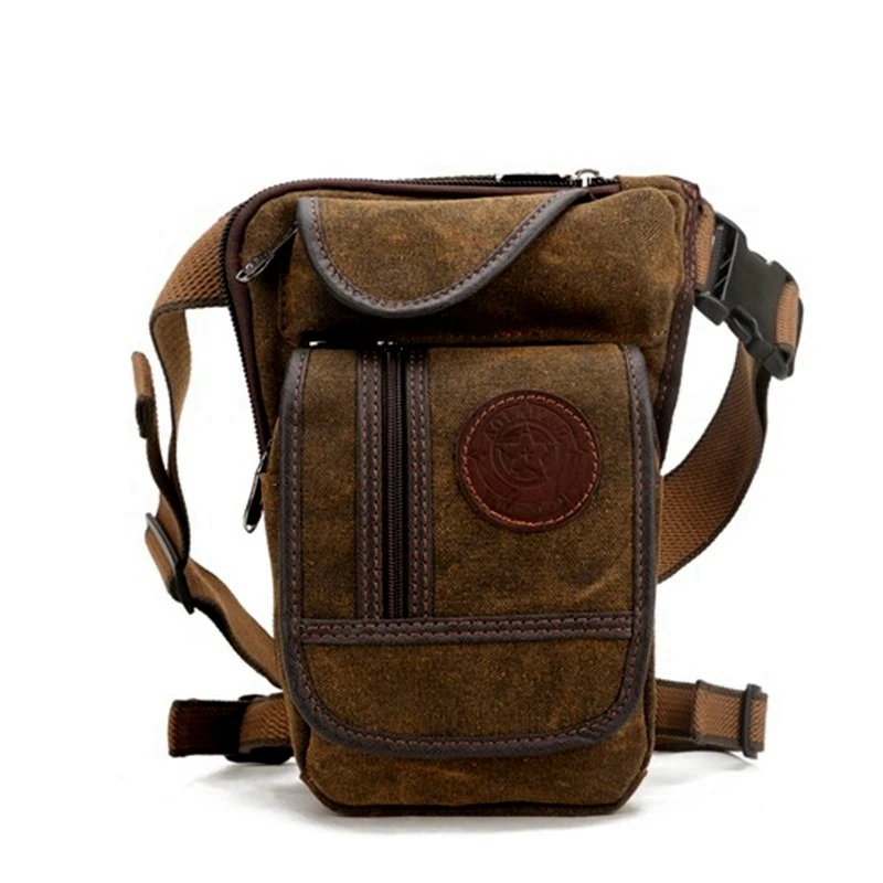 Qualidade da Moda à Prova Bolsa de Viagem Ocasional dos Homens Bolsa da Motocicleta Nova Dwaterproof Água Lona Cintura Perna Fanny Pacote 4 Cor