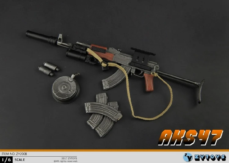 

ZY TOYS ZY2007 AKS-47 Assault Rifle Set 1/6 Fit for 12" actIon figure