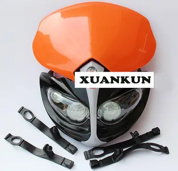 

XUANKUN Zheng Lin CQR cosmopolitan Seoul Motocross velocity converted three led lights grimace grimace headlights hood