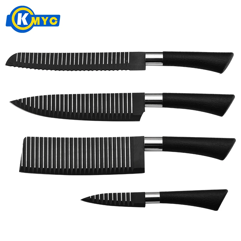 Buy KMYC 4Pcs Wavy Pattern Kitchen Knife Set Chef