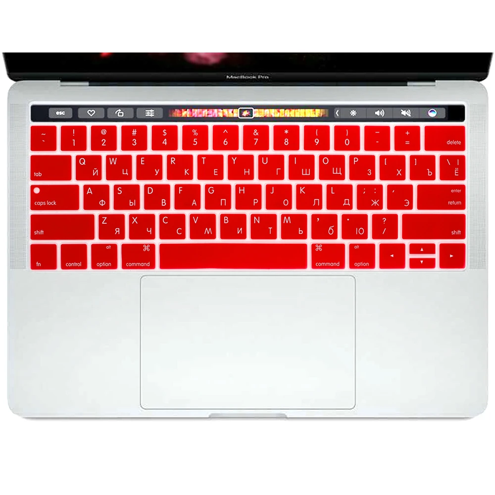 Американский русский язык для MacBook Pro 13 15 TouchBar A1989 A1990 и A1706 A1707 силиконовый чехол для клавиатуры