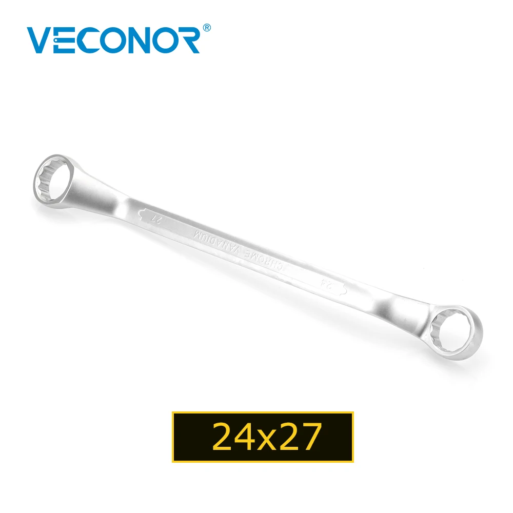 

Veconor 24x27mm Double Offset Box End Wrench Metric Daul Head Double Ring Handle Spanner Home / Car Repair Hand Tools 24 27 mm