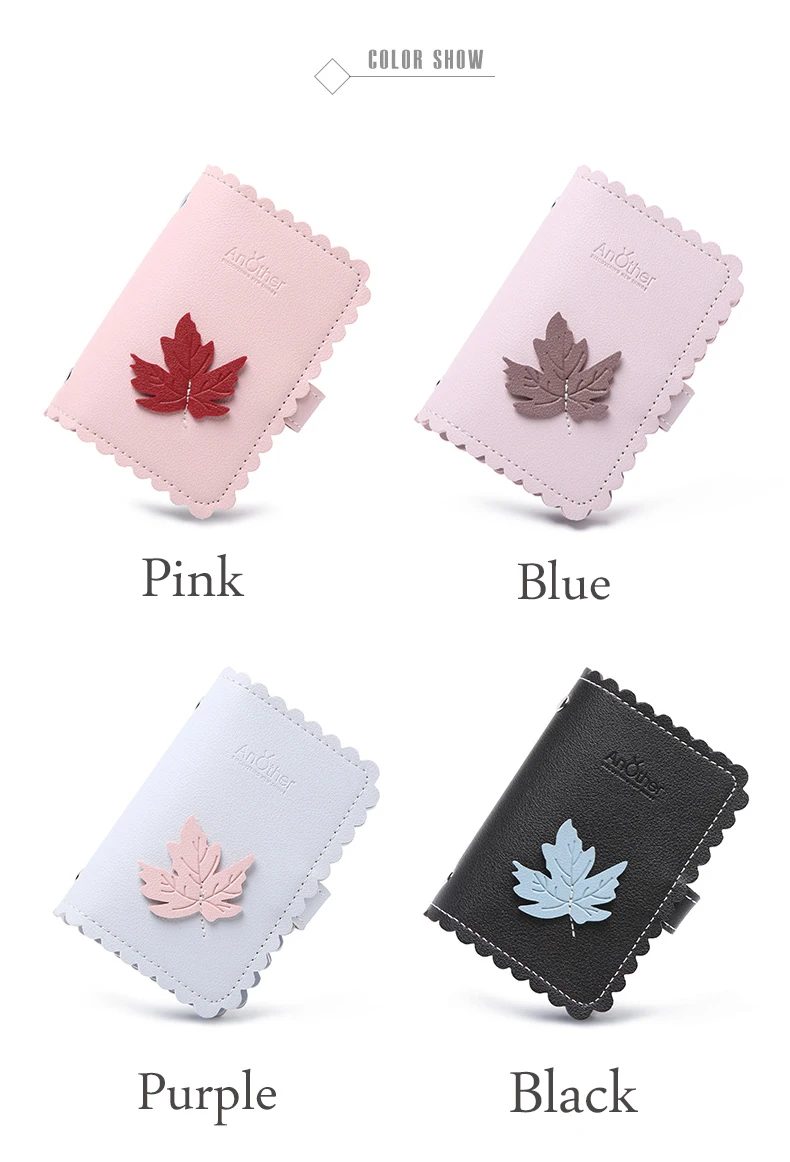 New Fashion and Simplicity Leaves 24 Slots Business Card Case Passport Cover Credit ID Bank Card Holder Wallet For Women