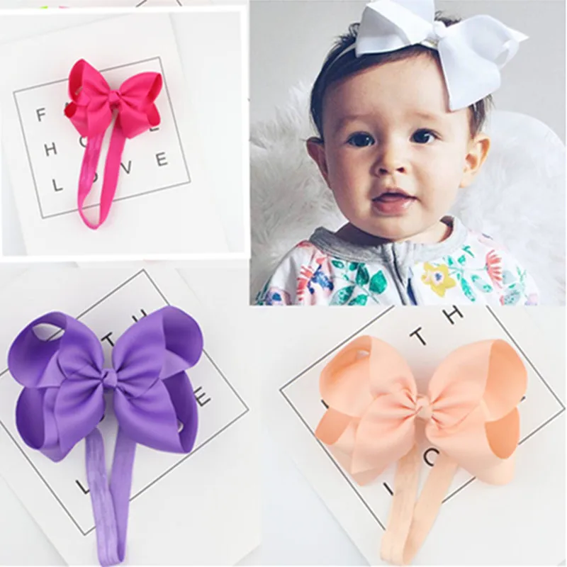 Fashion Baby Headwear Girls Bow Headbands Bowknot Flower Hair Accessories Elastic Hairbands hair ornaments Newborn Wrap Hairband (13)