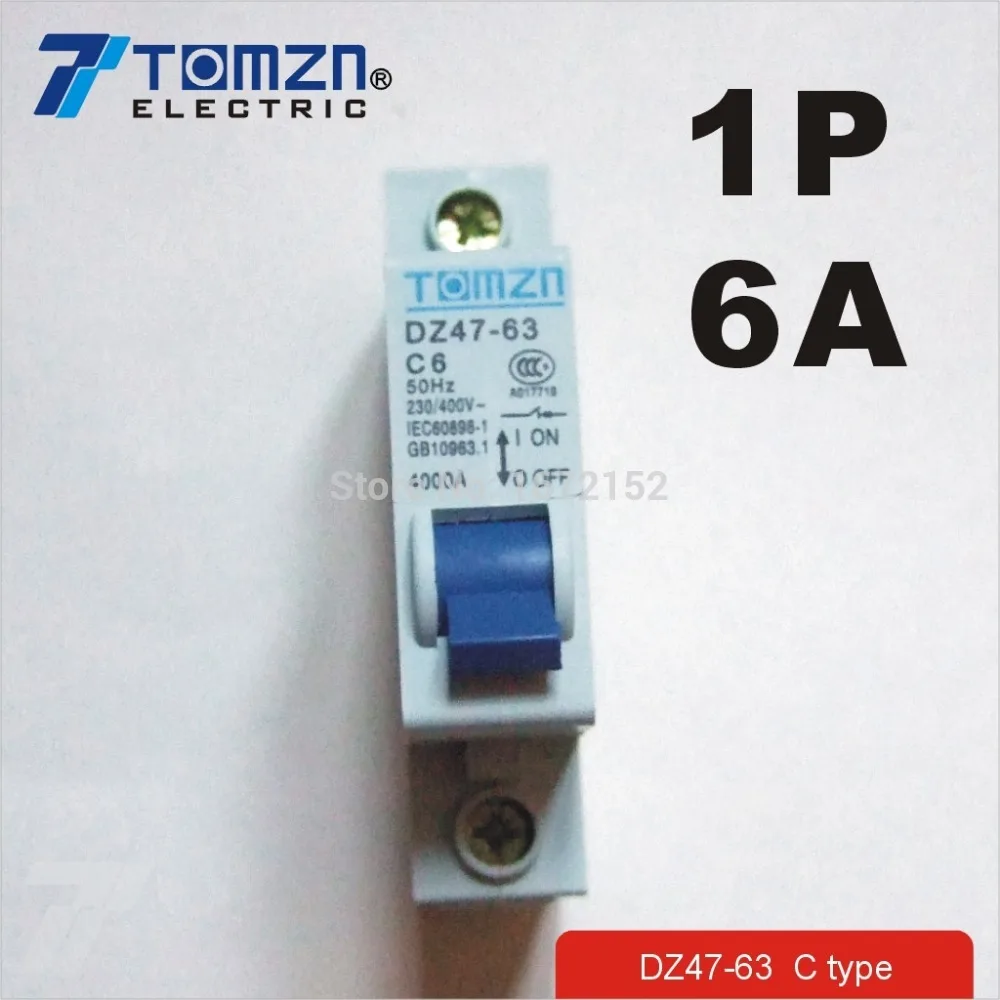 1P 63A 230//400v~ 50HZ//60HZ Mini Circuit breaker MCB C45 C TYPE