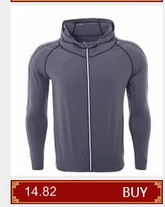 Autumn Sport Jacket Hoodies Zipper Long Sleeve Sweatshirts Men Athletic Gym Fitness Running Hooded Breathable Sporstwear