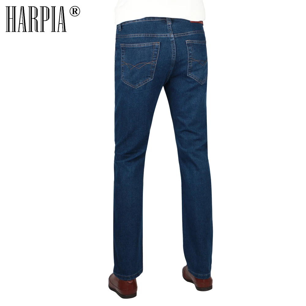 HARPIA High Quality Men Jeans Casual Straight Denim Male Classic Jeans Pants Man Stretch Fashion Heavyweight Trousers Size32-42 