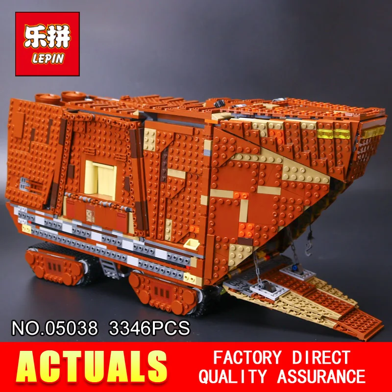 

LEPIN 05038 3346Pcs Star Wars Force Awakens Sandcrawler Model Building Kit Blocks Brick Compatible 75059 for Holiday gifts