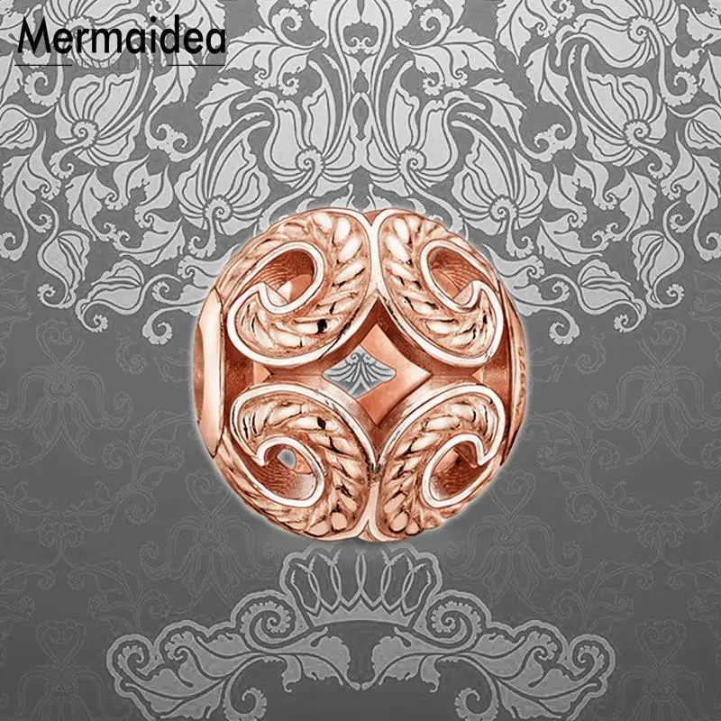 

DIY Beads Rose Wave Charm 5mm Hole Fashion Silver Jewelry Trendy Gift For Women Girl Fit Bracelets Necklace Choker 2019 New