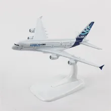 TAIHONGYU 16 см Airbus A380 модель самолета с подставкой коллекции металлические литые игрушки подарок для детей
