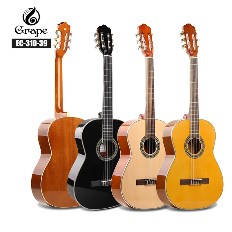 

Classical Guitar Acoustic Electric 39 Inches Body Nylon String Guitarra 6 Strings Install Pickup Guitars Spruce Wood Color