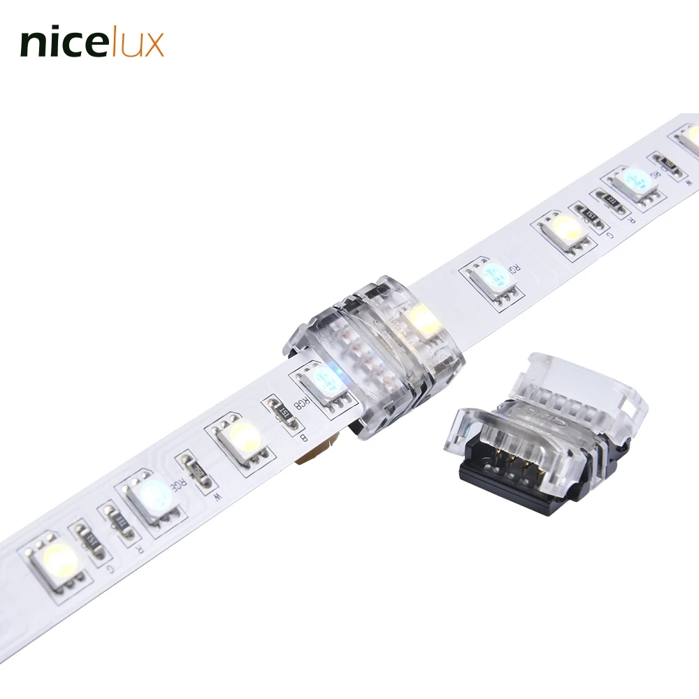 

10pcs 5 Pin LED Strip Quick Connector for 12mm 5050 RGBW Non-waterproof LED Strip to Strip Connection Terminals No Welding
