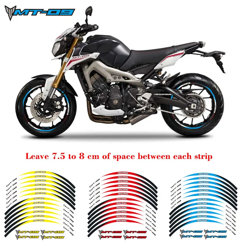 Высококачественная мотоциклетная 17-дюймовая шина для YAMAHA MT-09 Светоотражающая