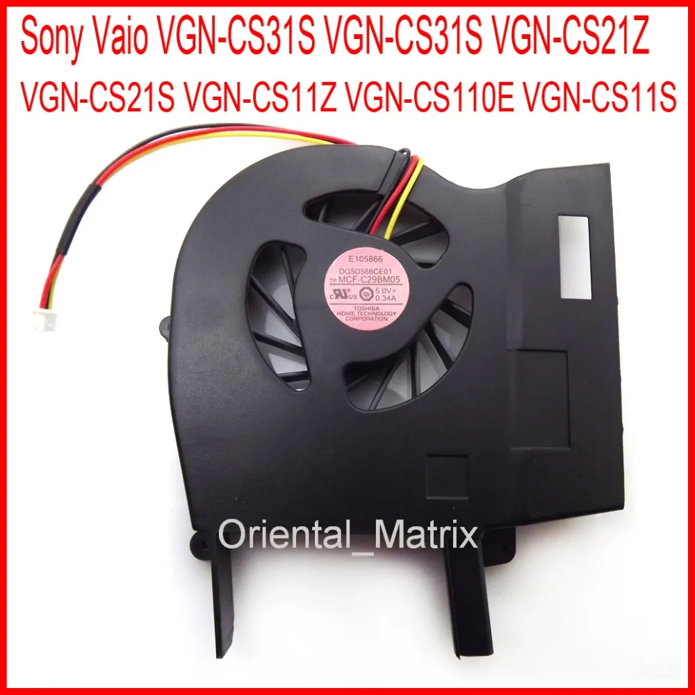 New MCF-C29BM05 DC5V For Sony Vaio VGN-CS110E VGN-CS11S VGN-CS31S VGN-CS31S VGN-CS21Z VGN-CS21S VGN-CS11Z Laptop CPU Cooling Fan