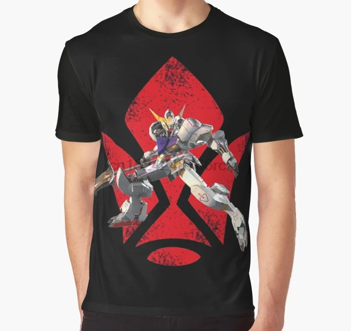 

All Over Print 3D Tshirt Men Funny T Shirt Gundam Barbatos - Iron Blooded Orphans Full Print Big print Graphic T-Shirt