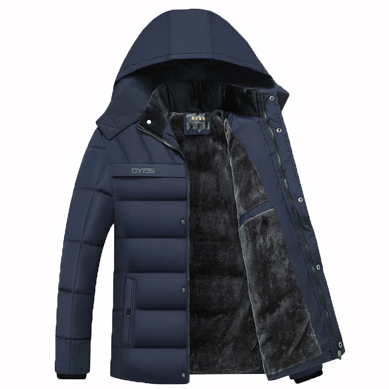 amazing New Winter Jacket Men -20 Degree Thicken Warm Men Parkas Hooded Coat Fleece Man's Jackets Outwear J