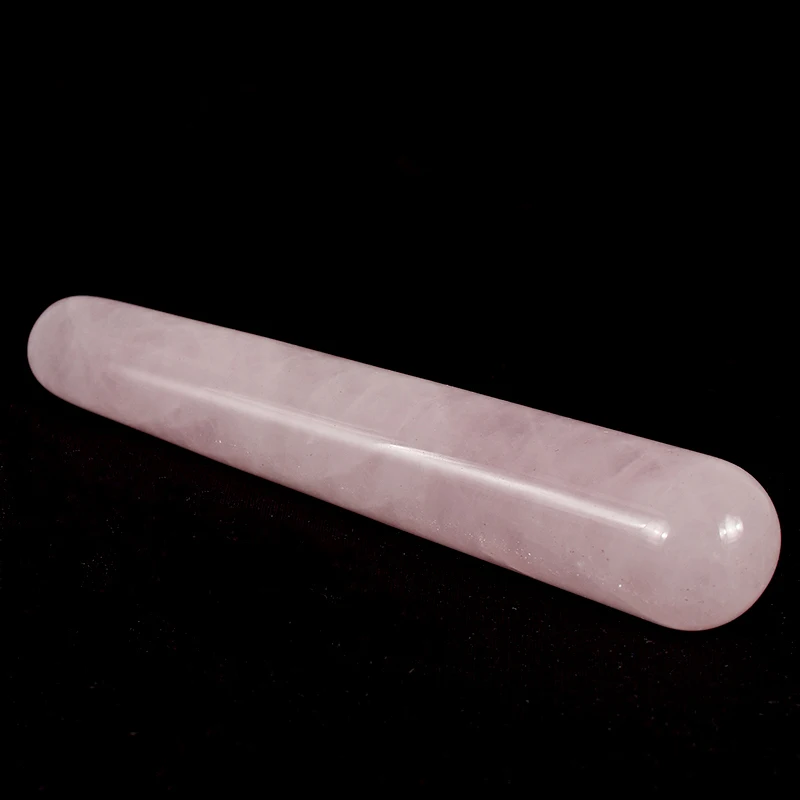 Натуральный кристалл розового кварца массажный жезл расслабляющий палочка точечная палочка рейки Целебный Камень для тела чакра для массажа лица Релакс