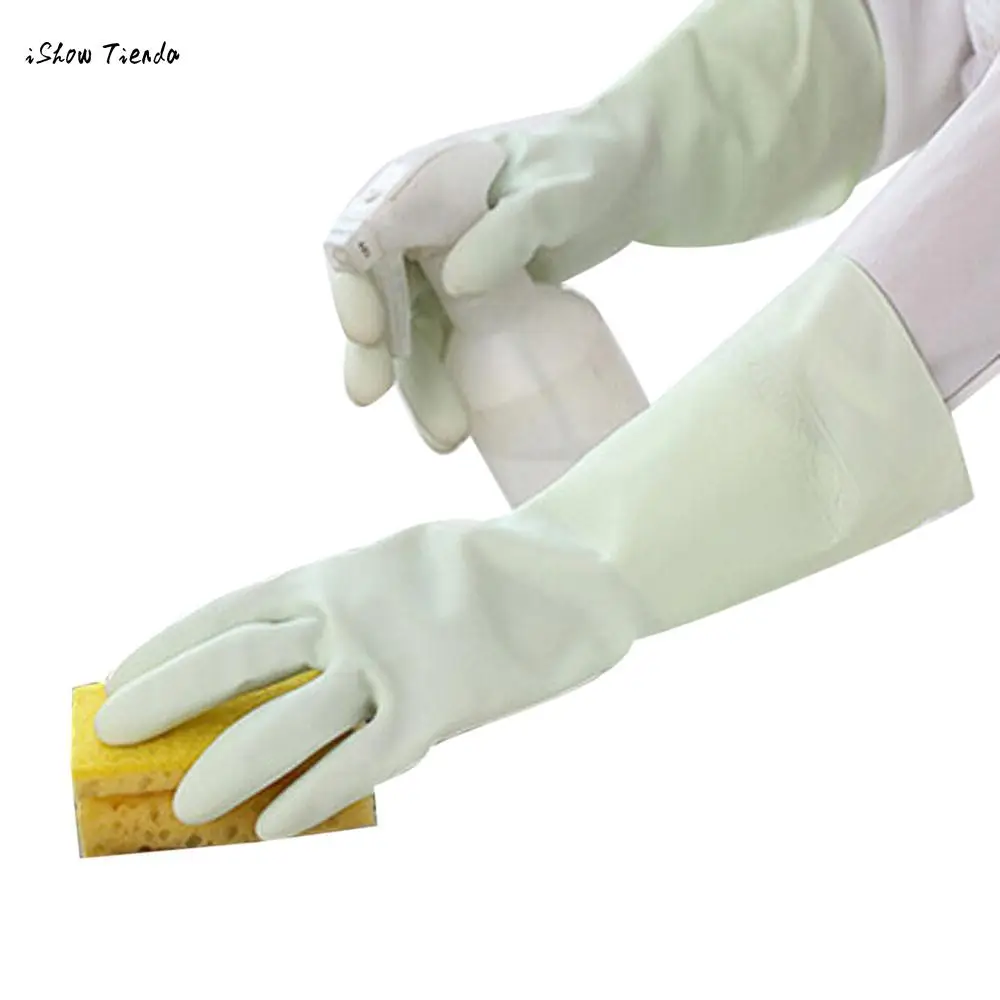 Новые горячие новые 30*10*13 см домашние женские водонепроницаемые резиновые латексные перчатки для мытья посуды, стирки, уборки дома