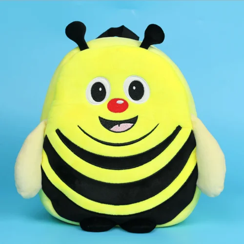 Bee Детский плюшевый рюкзак в детский сад, школьный рюкзак для малышей с мультяшным животным, сумка на плечо, для путешествий, милый - Цвет: Bee