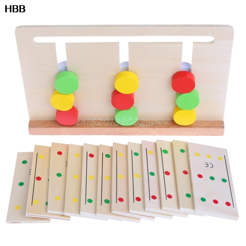 

Wooden Montessori Sensorial Material Color Sorting Game Educational Toy For Kid #T026#
