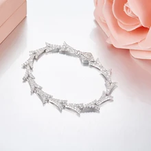 MeiBaPJ роскошный настоящий 925 Серебряный Килевой браслет для женщин Модный AAA Zircons браслет ювелирное изделие