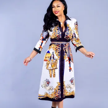 

African Dresses For Women Robe Africaine 2019 New Style African Women Clothing Dashiki Fashion Print Cloth Dress Africa Clothing