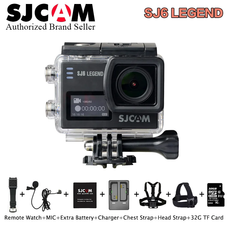 

Genuine Ultra HD 4K 24fps 2.0" Touch Screen action camera NTK9660 30M Waterproof Sports wi-fi helmet Camera SJCAM SJ6 Legend DVR