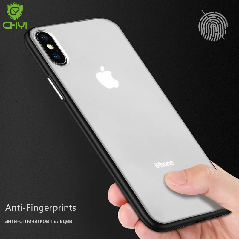 Ультратонкий матовый чехол CHYI для iphone SE 2020 противоударный с защитой от