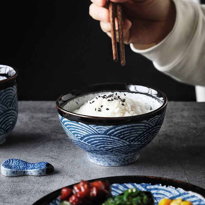 

Japanese Style Ceramic Soup Spoon Round Dinner Plate Dish Fish Long Square Plate Dinnerware Set Tableware