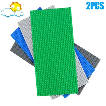 

New 2 Pcs Dots Base Plate For Small Bricks Baseplate Board DIY Building Blocks Toys For Children -17