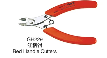 

free shipping 1pc/lot GH229 red handle cutter gold silver metal frame cutting nipper pliers jewelry making tools DIY scissor