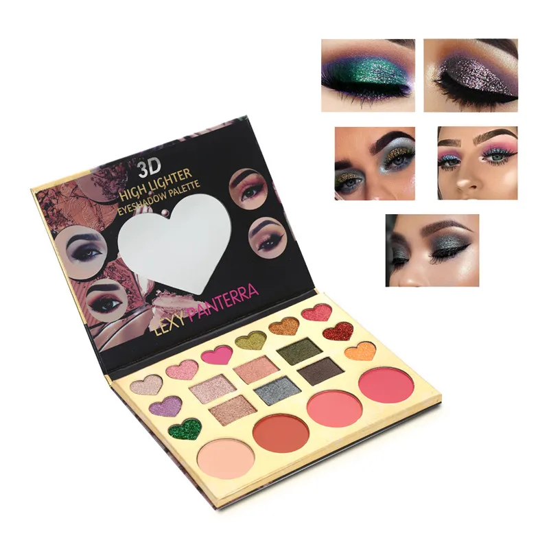 

16 Color Eyeshadow + 4 Colors Blush Love Diamond Shadow Palette Powder Frosted Flash Limited Edition Lasting Palette Eye Makeup