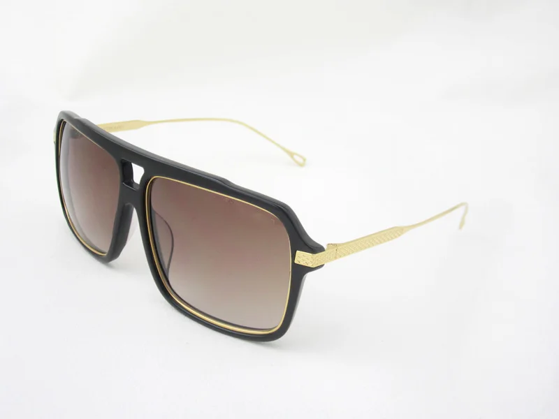 Europe New Famous Brand Designer Retro Goggle Clear Gradient Lens Black Sunglasses Oversize Luxury DRX-19015 Men/Women With Box