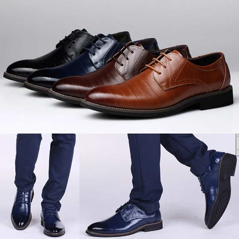

Classic Leather Concise Men Business Pointy Black Shoes Breathable Formal Wedding Basic Shoes Men Dress Shoes Fashion 37-48