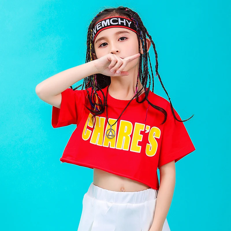 Summer baby girls clothing set Cotton cheerleader costume kids hip hop dance costumes kids toddler girl clothes 130 140 150 160 (3)